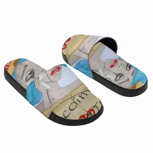 Men Crypto Queen - Bitcoin Binance Cripto Art Royal Women Girl Baby Gift Ideas Design Decor Interior Slip On Slippers