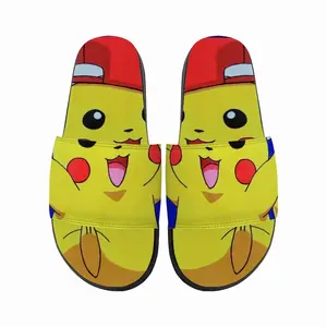 Men Pokemon Go - Pikachu Paint Street Art Cartoons Comics Fantasy Japan Slip On Slippers