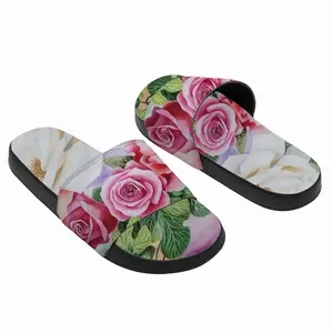 Men Roses In The Garden Slip On Slippers