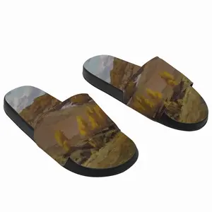 Men Golden Autumn Slip On Slippers