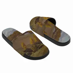 Men Golden Autumn Slip On Slippers