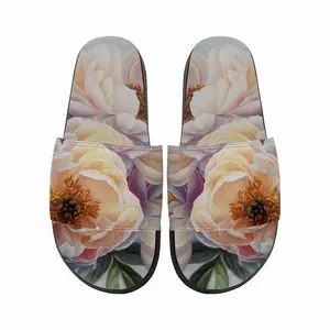 Men Beauty Of Peonies Slip On Slippers