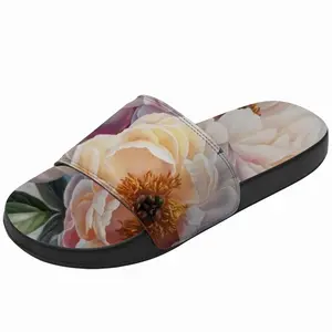 Men Beauty Of Peonies Slip On Slippers