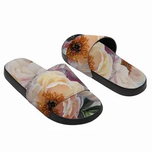 Men Beauty Of Peonies Slip On Slippers