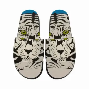 Men Albino - White Tiger Animals Interior Decor Gift Slip On Slippers