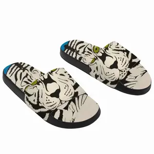 Men Albino - White Tiger Animals Interior Decor Gift Slip On Slippers