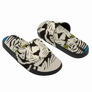 Men Albino - White Tiger Animals Interior Decor Gift Slip On Slippers