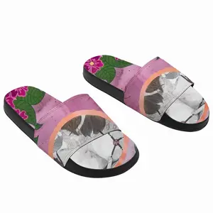 Men Beauty Is You Erotic Flowers Pink Cat Sexy Slip On Slippers