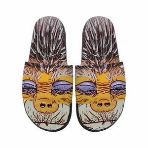 Men Monkey - Watercolor Animals Wild Interior Decor Gift Ideas Design Asian Slip On Slippers