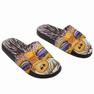 Men Monkey - Watercolor Animals Wild Interior Decor Gift Ideas Design Asian Slip On Slippers