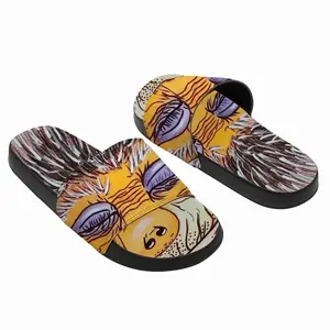 Men Monkey - Watercolor Animals Wild Interior Decor Gift Ideas Design Asian Slip On Slippers