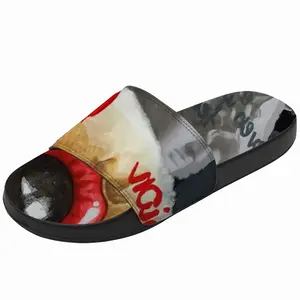 Men Passionate Love - Erotic Street Art Collage Bdsm People Body Slip On Slippers