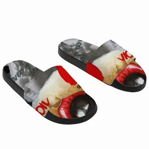 Men Passionate Love - Erotic Street Art Collage Bdsm People Body Slip On Slippers