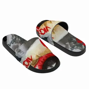 Men Passionate Love - Erotic Street Art Collage Bdsm People Body Slip On Slippers