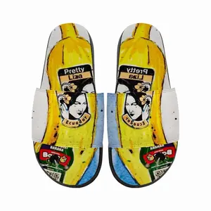 Men Banana Style - Pop Art Fruit Yellow Slip On Slippers