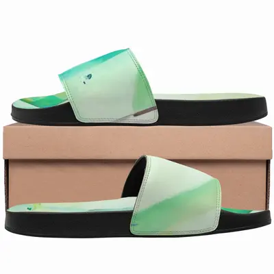 Men Green Bird Slip On Slippers