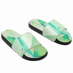 Men Green Bird Slip On Slippers