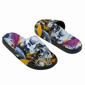 Men Joker Skull Calligraphy Jester Slip On Slippers