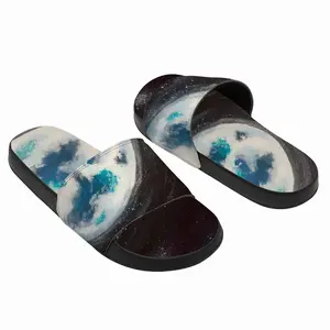 Men Blue Moon Street Art Sky Interior Design Ideas Decor Slip On Slippers