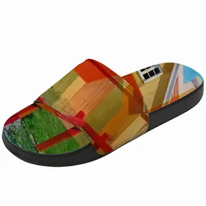 Men Red Fence Slip On Slippers