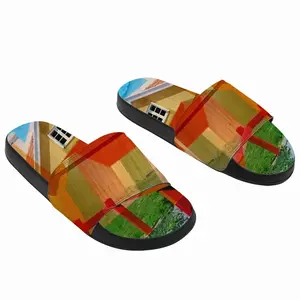 Men Red Fence Slip On Slippers