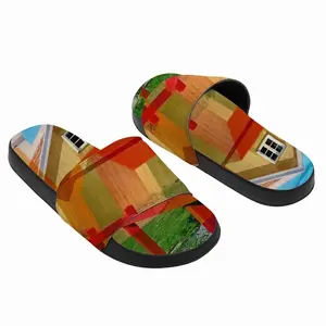 Men Red Fence Slip On Slippers