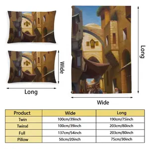 Old Jerusalem Jewish Quarter Quilt Cover (Multi-Size, Single Bed)