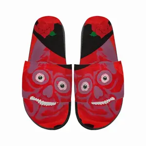 Men Buenos Dias Amigo - Red Skull Dead Halloween Mexico Muertos Calavera Catrina Slip On Slippers