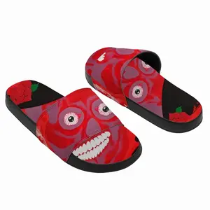 Men Buenos Dias Amigo - Red Skull Dead Halloween Mexico Muertos Calavera Catrina Slip On Slippers