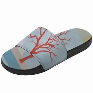 Men Red Tree Slip On Slippers