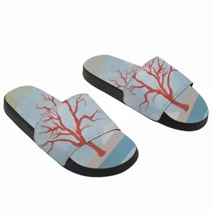 Men Red Tree Slip On Slippers