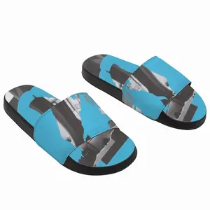 Men Blue Slip On Slippers