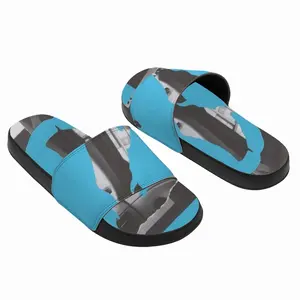 Men Blue Slip On Slippers