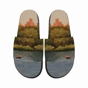 Men Boats In Central Park Slip On Slippers