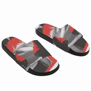 Men Red Slip On Slippers