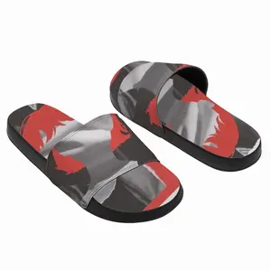 Men Red Slip On Slippers