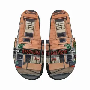 Men #6Th Avenue Restaurant New York City Slip On Slippers