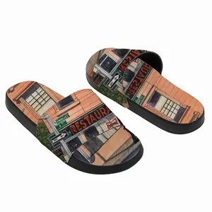 Men #6Th Avenue Restaurant New York City Slip On Slippers