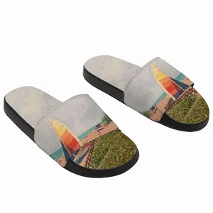 Men Sailboat On Miami Beach Slip On Slippers