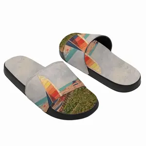 Men Sailboat On Miami Beach Slip On Slippers