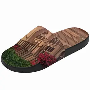 Men Italian Villa With Bougainvillea Slip On Slippers