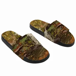 Men Autumn Waterfall Impasto Slip On Slippers