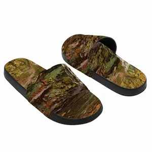 Men Autumn Waterfall Impasto Slip On Slippers