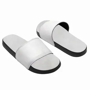 Men White Lines Slip On Slippers