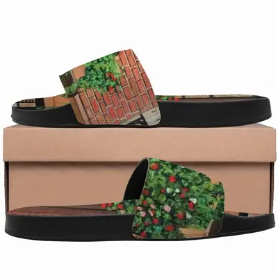 Men Brownstone With Flower Box New York City Slip On Slippers