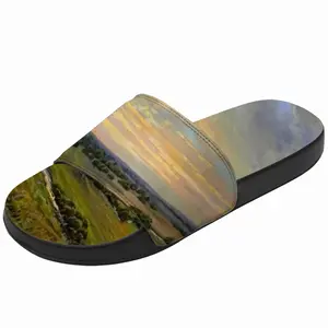 Men Plain River Landscape Slip On Slippers