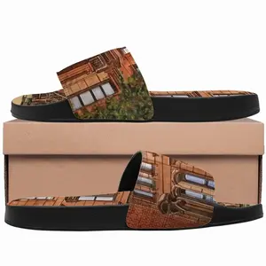 Men Brownstone Buildings New York City Slip On Slippers