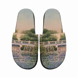 Men Bridge Over Canal Slip On Slippers