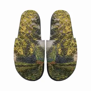 Men Lake With Fishing Pier Slip On Slippers