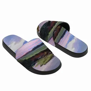 Men Summer Evening Landscape Slip On Slippers